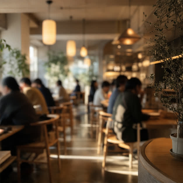 昼、にぎわう店内